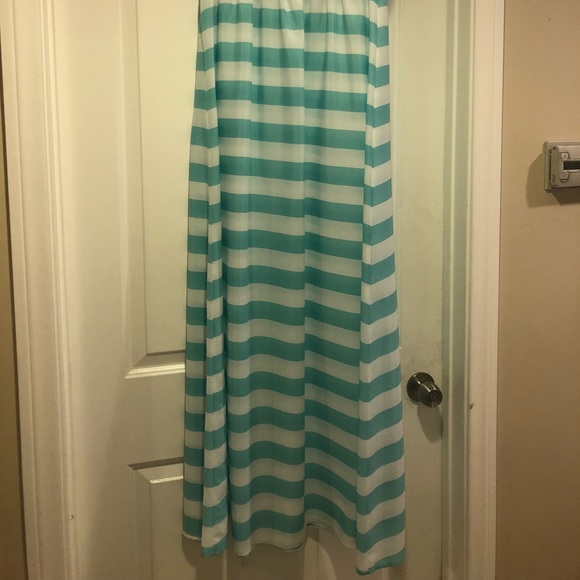 SUMMER Blue and white striped beach dress - Picture 2 of 4